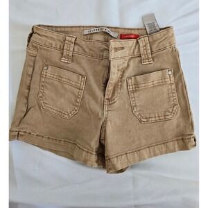 Celebrity Pink The Honey Tan Khaki Twill Utility Pocket Shorts